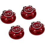 Serrated Dirt Shield Wheel Nuts 17mm Red (4)