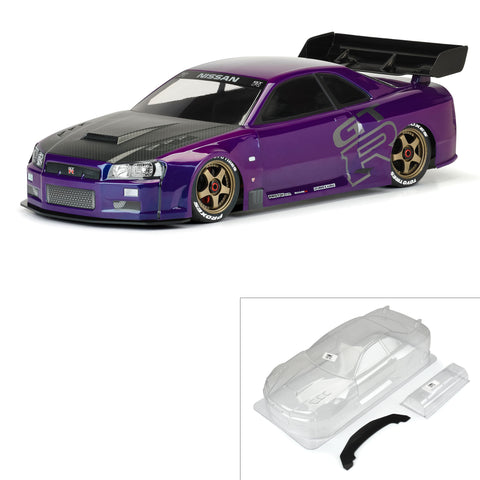 1/7 2002 Nissan Skyline GT-R R34 Carrosserie transparente : Infraction ARRMA 6S 