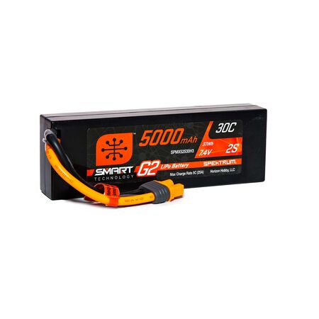 Batterie LiPo intelligente G2 7,4 V 5 000 mAh 2S 30 C avec boîtier rigide : IC3 