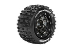 MT-Pioneer Black/Chrome Wheels (2) for Traxxas Maxx