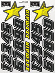 Numbers Carbon Sticker Sheet