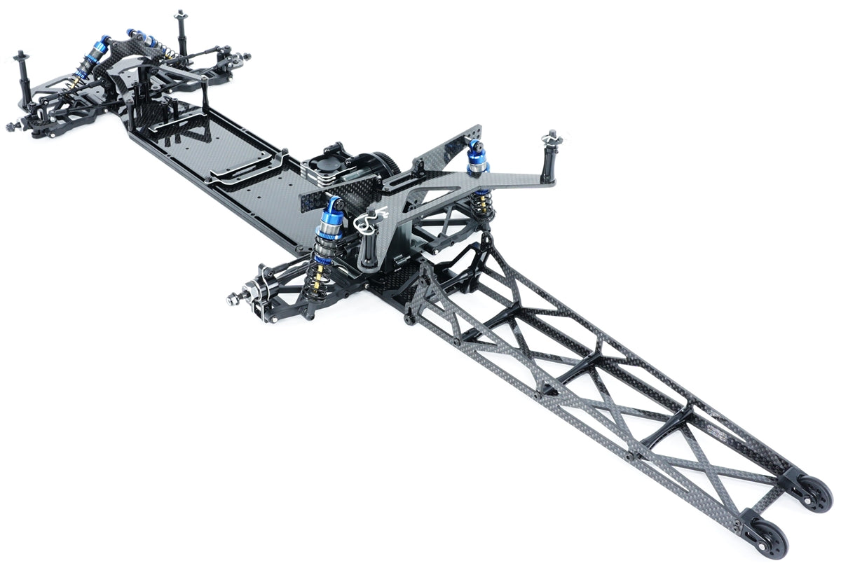 Drag Pak Maxim No Prep 1/10 Drag Race Chassis Kit w/DRC Super Flow Sho ...
