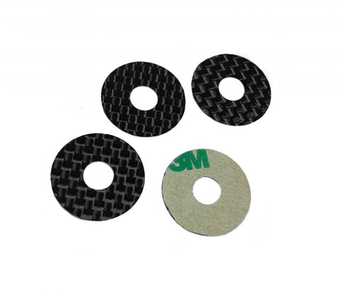 Carbon Fiber Body Washers Adhesive Backed 5mm Post, 4pcs