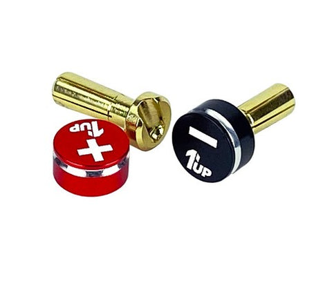 LowPro Bullet Plugs & Grips, 4mm, Black/Red