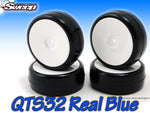 Pneus QTS32 bleu (mousse noire)