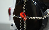 1/10 RC Rock Crawler Accessory 96cm Long Chain and Hook Set Red