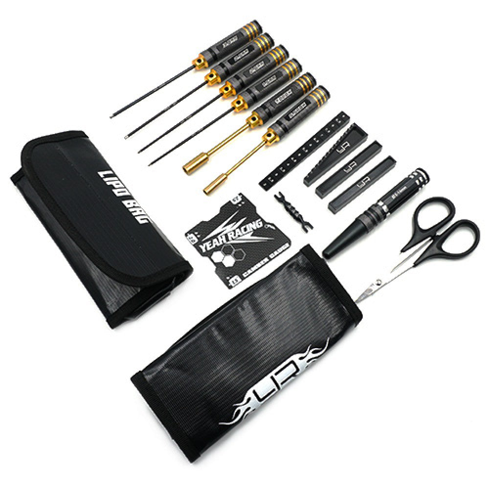Mini Tools Set w/ Tool Bag For RC CAR Black