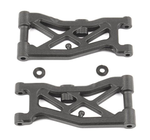 RC10B74 FT Front Suspension Arms, carbon fiber