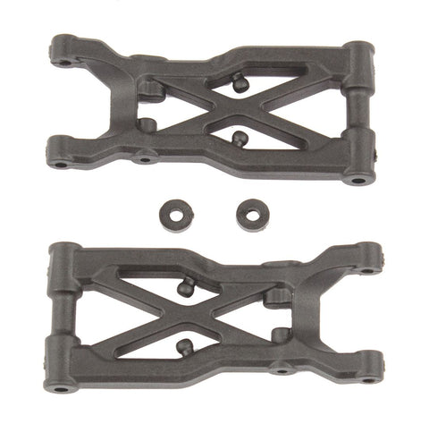 RC10B74 FT Rear Suspension Arms, carbon fiber