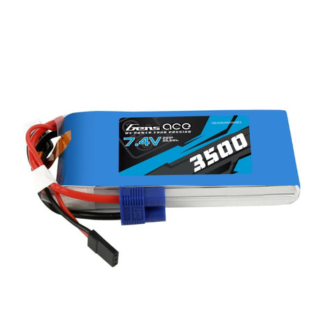 3500mAh 2S1P 7.4V Receiver LiPo EC3 Plug Soft Case