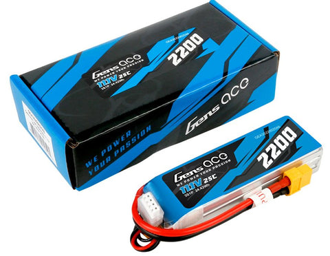 Batterie Lipo 3S 11.1V 25C 2200mAh XT60 (1259)