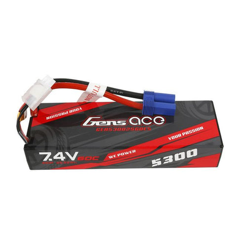 Rigid Lipo Battery 2S 7.4V 60C 5300mAh EC5 (1087)