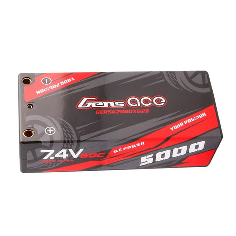 5000mAh 7.4V 2S2P 60C HardCase Lipo 