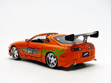 1/24 "Fast &amp; Furious" Toyota Supra métallique orange de Brian