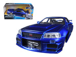 1/24 "Fast & Furious" Brian's 2002 Nissan Skyline R34 Blue