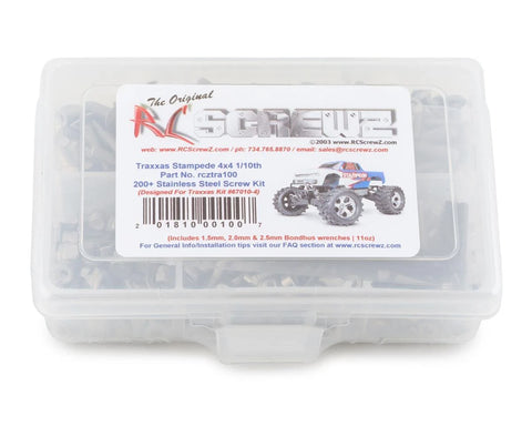 Kit de vis en acier inoxydable Stampede 4x4 de Traxxas