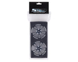 SSD RC V Spoke Aluminum Front 2.2” Drag Racing Wheels (Black) (2)