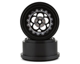 SSD RC 5 Hole Lightweight Aluminum Drag Racing Beadlock Wheels (Black) (2) (2.2/3.0")