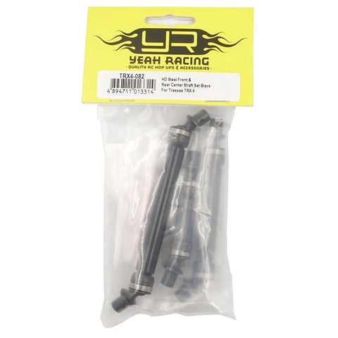 HD Steel Front & Rear Center Shaft Set Black For Traxxas TRX-6