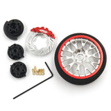 Aluminum Transmitter Steering Wheel Set Type A For Futaba KO Sanwa Flysky NB4